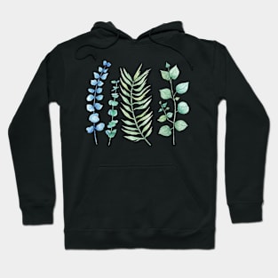 Blue and green plant Hoodie